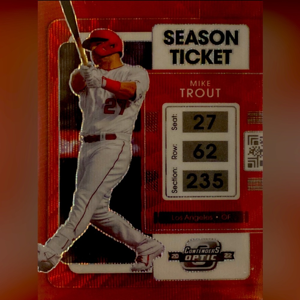 Panini Contenders Optic Mike Trout Ruby Wave
